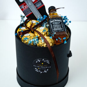 BOX PREZENTOWY Z 1 SZT MINI JACK DANIELS FERRERO ROCHER I KLUCZEM